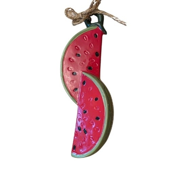 Other - Ceramic Watermelon Slices Wall Hanging Decor Fruit Red Green Summer 4th of‎ July